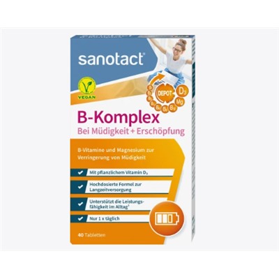 Vitamin B-Komplex bei Müdigkeit+Erschöpfung 40St., 30 g