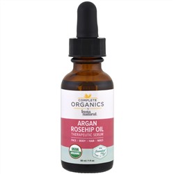 InstaNatural, Complete Organic, Therapeutic Serum, Argan Rosehip Oil, 1 fl oz (30 ml)