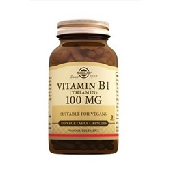 Solgar Vitamin B1 Thiamin 100 Mg 100 Kapsül 033984029507