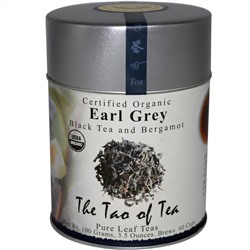 The Tao of Tea, Сертифицированный органический черный чай с бергамотом, Граф Грей, 3.5 унций (100 г)