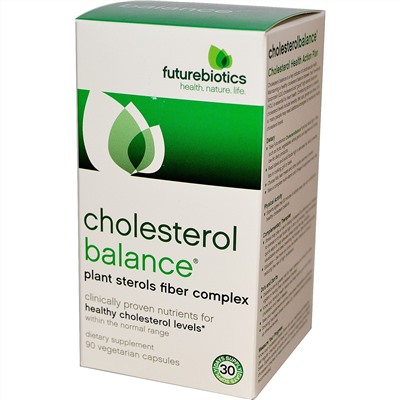 FutureBiotics, Cholesterol Balance, Средство для контроля уровня холестерина, 90 вегетарианских капсул