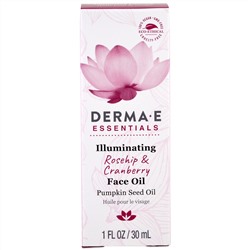 Derma E, Illuminating face Oil, Rosehip & Cranberry , 1 fl oz (30 ml)