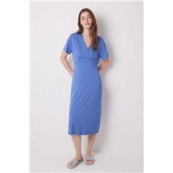 Vestido midi soft touch azul