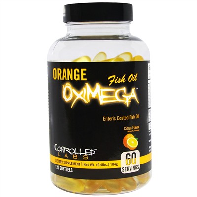 Controlled Labs, Рыбий жир OxiMega с апельсином, аромат цитрусовых, 120 мягких таблеток