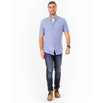 TEXTURED WEAVE SHORT SLEEVE SHIRT WITH POCKET