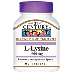 21st Century, L-лизин 90 таблеток