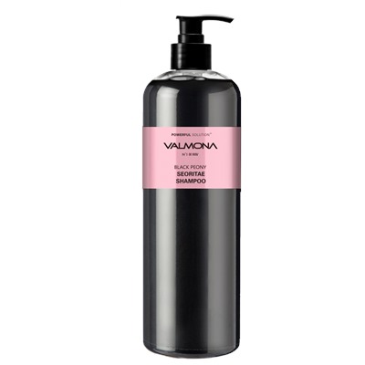 [VALMONA] Шампунь для волос ЧЕРНЫЙ ПИОН/БОБЫ Powerful Solution Black Peony Seoritae Shampoo, 480 мл