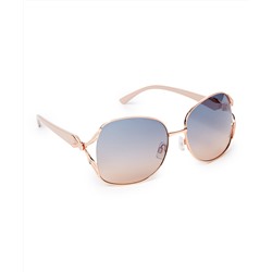 Rose Goldtone & Nude Cutout Oversize Rectangle Sunglasses | Jessica Simpson Collection