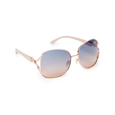 Rose Goldtone & Nude Cutout Oversize Rectangle Sunglasses | Jessica Simpson Collection