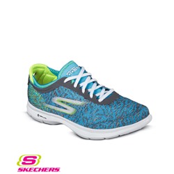 Skechers GO Step Watermark Gray/Blue Athletic Shoe