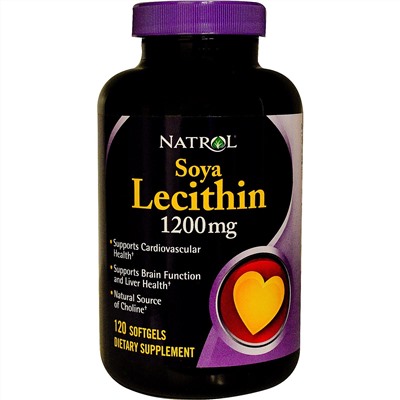 Natrol, Соевый лецитин, 1200 мг, 120 капсул