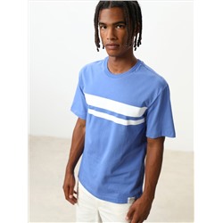 PRINTED T-SHIRT WITH STRIPES