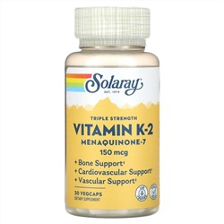 Solaray Vitamin K-2, MK-7 50mcg 30 vegcaps