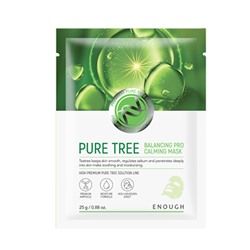 ENOUGH Pure Tree Balancing Pro Calming Mask Тканевая маска для лица с экстрактом чайного дерева 25г