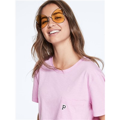 PINK Oversized Butterfly Heart Sunglasses
