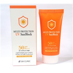 [3W CLINIC] Солнцезащитный крем Multi Protection UV Sun Block SPF50+++, 70 мл.