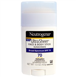 Neutrogena, Ультратонкий карандаш для лица и кожи – солнцезащитный крем, фактор защиты от солнца SPF 70, 1,5 унции (42 г)