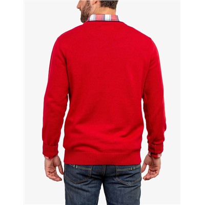 SOLID JERSEY CREW NECK SWEATER