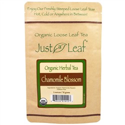 Just a Leaf Organic Tea, Листовой чай, Травяной чай, Цветы ромашки, 2 унции (56 г)
