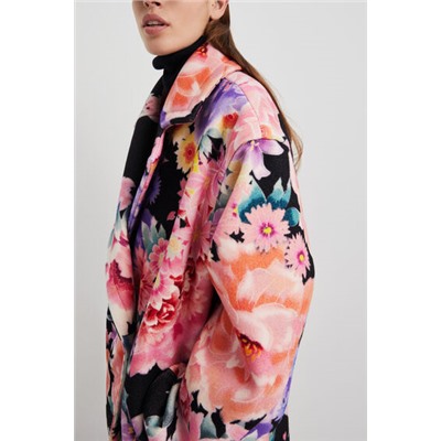 Abrigo oversize flores