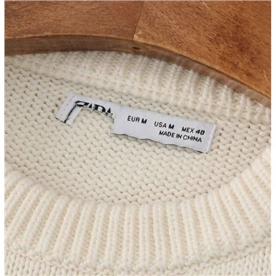 Плотный хлопковый свитер ZAR*A  Оригинал, экспорт, возможно будут срезаны бирки(как на фото)