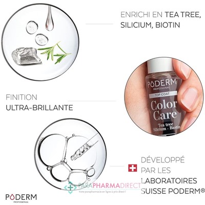 Poderm Vernis Tea Tree Color Care Top Coat n°002 8ml