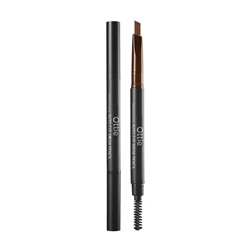Natural Drawing Eyebrow Pencil #04 Warm Brown, Стойкий авто-карандаш для бровей с щеточкой