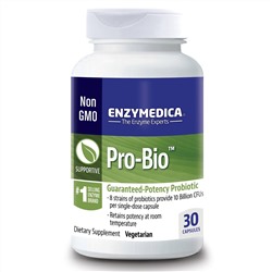 Enzymedica, Pro Bio, пробиотик гарантированного действия, 30 капсул