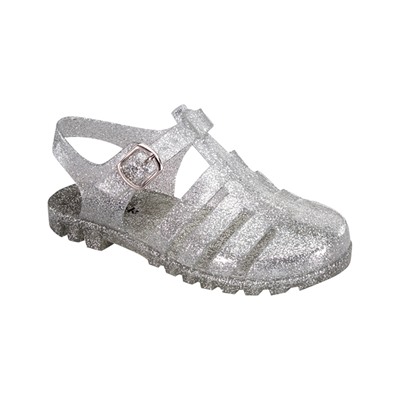 Translucent Glitter Ridged-Sole Jedi Sandal