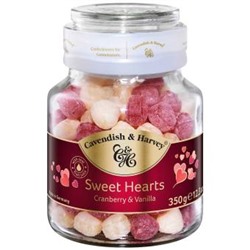 Cavendish & Harvey Sweet Hearts Cranberry & Vanilla 350g