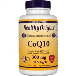 Healthy Origins, Гель коэнзим Q10 (Kaneka Q10), 300 mg, 150 гелевых капсул