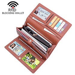I2crazy Womens RFID Blocking Wallet Trifold synthetic Leather Clutch Travel Purse