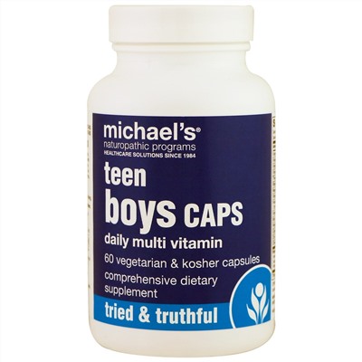 Michael's Naturopathic, Капсулы для юнош, ежедневные мультивитамины, 60 растительных капсул