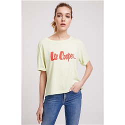 Lee Cooper Kadın Londons O Yaka T-Shirt Lime 202 LCF 242026