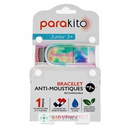 Parakito Bracelet Anti-Moustiques Rechargeable Junior 3+ Tie & Dye