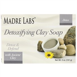 Madre Labs, Detoxifying Clay Soap Bar, with Ancient Clay, Eucalyptus & Peppermint, 5 oz (141 g)