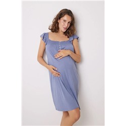 Camisón "maternity" corto azul