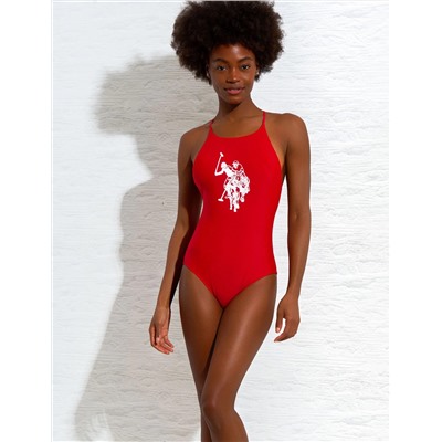 SOLID BIG LOGO ONE PIECE SWIMSUIT