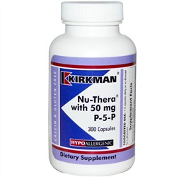 Kirkman Labs, Ну-Тера с P-5-P (пиридоксаль-5-фосфата), 300 капсул по 50 мг