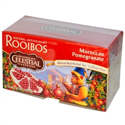 Celestial Seasonings, Африканский красный травяной чай, марокканский гранат, без кофеина, 20 пакетиков, 1,6 унции (45 г)