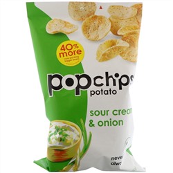 Popchips, Potato Chips, Sour Cream & Onion, 5 oz (142 g)