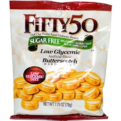 Fifty 50, Ириски с низким гликемическим индексом, без сахара, 78 г (2,75 oz)