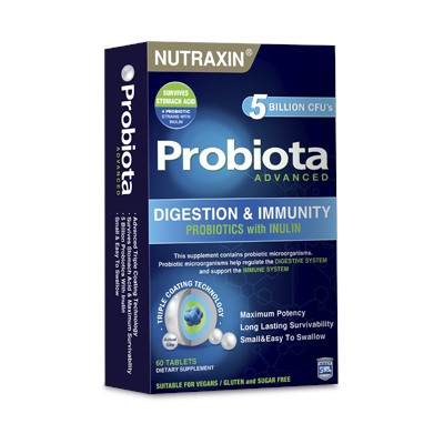 NUTRAXIN Probiota Advanced Поддерживает работу пищеварительного тракта и иммунную систему,60 таб