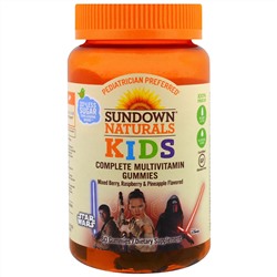 Sundown Naturals Kids, Детские жевательные мультивитамины, Звездные войны, со вкусом ягод, малины и ананаса, 60 штук
