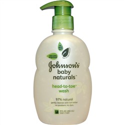 Johnson's Baby, Natural, Head-to-Toe Foaming Baby Wash, 9 fl oz (266 ml)