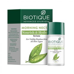 BIOTIQUE Morning nectar nourish &amp; hydrate serum Питательная и увлажняющая сыворотка для лица 40мл