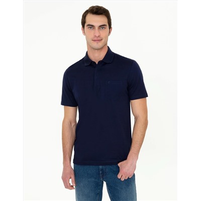 Lacivert Regular Fit Polo Yaka Merserize Tişört