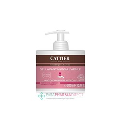 Cattier Gel Lavant Mains à l'Argile Parfum Rose & Abricot BIO 300ml
