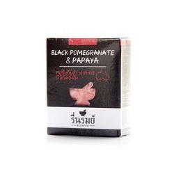 Натуральное тайское травяное мыло "Черный гранат и папайя" от Reunrom 55 гр / Reunrom Herbal Soap Black Pomegranate & Papaya 55g