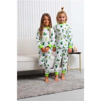 Детская пижама с брюками Кактусы арт. ПИЖ-111 НАТАЛИ #952162